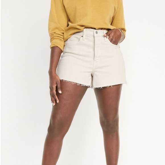 NWT 2 Pair of Old Navy High-Waisted Button-Fly Cut-Off Non-Stretch Jean Shorts - Picture 6 of 9